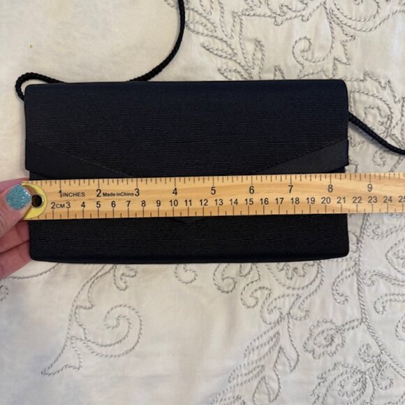 ANDRE CELLINI Black Evening Shoulder Bag Purse Magnetic Snap U.S. Pat 4021891 - Picture 6 of 9